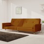 2-seater sofa bed with two brown velvet cushions by vidaXL, Sofas - Ref: Foro24-337341, Price: 198,78 €, Discount: %