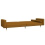 2-seater sofa bed with two brown velvet cushions by vidaXL, Sofas - Ref: Foro24-337341, Price: 198,99 €, Discount: %