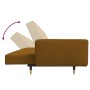 2-seater sofa bed with two brown velvet cushions by vidaXL, Sofas - Ref: Foro24-337341, Price: 198,99 €, Discount: %