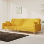 2-Sitzer-Schlafsofa mit zwei gelben Stoffkissen von vidaXL, Sofas - Ref: Foro24-337328, Preis: 193,99 €, Rabatt: %