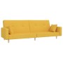 Sofá cama de 2 plazas con dos almohadas tela color amarillo de vidaXL, Sofás - Ref: Foro24-337328, Precio: 193,68 €, Descuent...