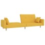 Sofá cama de 2 plazas con dos almohadas tela color amarillo de vidaXL, Sofás - Ref: Foro24-337328, Precio: 193,68 €, Descuent...