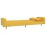 Sofá cama de 2 plazas con dos almohadas tela color amarillo de vidaXL, Sofás - Ref: Foro24-337328, Precio: 193,68 €, Descuent...