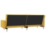 Sofá cama de 2 plazas con dos almohadas tela color amarillo de vidaXL, Sofás - Ref: Foro24-337328, Precio: 193,68 €, Descuent...