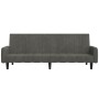 Sofá cama de 2 plazas terciopelo gris oscuro de vidaXL, Sofás - Ref: Foro24-337380, Precio: 202,28 €, Descuento: %