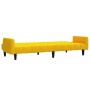 Sofá cama de 2 plazas terciopelo amarillo de vidaXL, Sofás - Ref: Foro24-337386, Precio: 197,34 €, Descuento: %