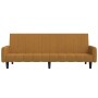 Brown velvet 2-seater sofa bed by vidaXL, Sofas - Ref: Foro24-337387, Price: 197,34 €, Discount: %