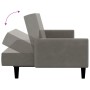 2-Sitzer-Schlafsofa aus hellgrauem Samt von vidaXL, Sofas - Ref: Foro24-337379, Preis: 212,99 €, Rabatt: %