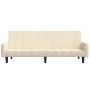 Cream velvet 2-seater sofa bed by vidaXL, Sofas - Ref: Foro24-337388, Price: 215,34 €, Discount: %