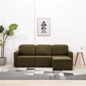 Modular 3-seater sofa bed in brown fabric by vidaXL, Sofas - Ref: Foro24-288785, Price: 473,99 €, Discount: %