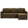 Modular 3-seater sofa bed in brown fabric by vidaXL, Sofas - Ref: Foro24-288785, Price: 473,41 €, Discount: %