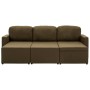 Modular 3-seater sofa bed in brown fabric by vidaXL, Sofas - Ref: Foro24-288785, Price: 473,41 €, Discount: %