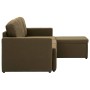 Modular 3-seater sofa bed in brown fabric by vidaXL, Sofas - Ref: Foro24-288785, Price: 473,41 €, Discount: %