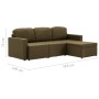 Modular 3-seater sofa bed in brown fabric by vidaXL, Sofas - Ref: Foro24-288785, Price: 473,41 €, Discount: %