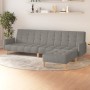 2-Sitzer-Schlafsofa mit Fußstütze aus hellgrauem Stoff von vidaXL, Sofas - Ref: Foro24-3080546, Preis: 303,99 €, Rabatt: %