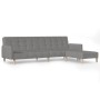 2-seater sofa bed with footrest in light gray fabric by vidaXL, Sofas - Ref: Foro24-3080546, Price: 303,99 €, Discount: %