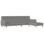 2-seater sofa bed with footrest in light gray fabric by vidaXL, Sofas - Ref: Foro24-3080546, Price: 303,99 €, Discount: %