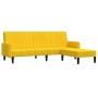 2-seater sofa bed with yellow velvet footrest by vidaXL, Sofas - Ref: Foro24-3080577, Price: 282,34 €, Discount: %