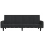 2 seater black velvet sofa bed by vidaXL, Sofas - Ref: Foro24-337385, Price: 219,11 €, Discount: %