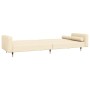 2-Sitzer-Schlafsofa mit Fußstütze aus cremefarbenem Samt von vidaXL, Sofas - Ref: Foro24-3080533, Preis: 294,45 €, Rabatt: %