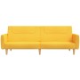 2-Sitzer-Schlafsofa mit Fußstütze aus gelbem Stoff von vidaXL, Sofas - Ref: Foro24-3080595, Preis: 259,52 €, Rabatt: %