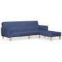 2-Sitzer-Schlafsofa mit Fußstütze aus blauem Stoff von vidaXL, Sofas - Ref: Foro24-3080593, Preis: 297,06 €, Rabatt: %