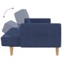 2-Sitzer-Schlafsofa mit Fußstütze aus blauem Stoff von vidaXL, Sofas - Ref: Foro24-3080593, Preis: 297,06 €, Rabatt: %