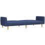 2-Sitzer-Schlafsofa mit Fußstütze aus blauem Stoff von vidaXL, Sofas - Ref: Foro24-3080593, Preis: 297,06 €, Rabatt: %