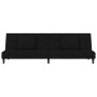 Sofá cama de 2 plazas con dos almohadas terciopelo negro de vidaXL, Sofás - Ref: Foro24-337446, Precio: 221,61 €, Descuento: %