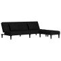 2-Sitzer-Schlafsofa mit 2 Kissen und Fußstütze aus schwarzem Samt von vidaXL, Sofas - Ref: Foro24-3080630, Preis: 303,99 €, R...