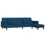 2-Sitzer-Schlafsofa mit 2 Kissen und Fußstütze aus blauem Samt von vidaXL, Sofas - Ref: Foro24-3080634, Preis: 331,87 €, Raba...