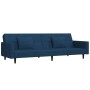 2-seater sofa bed with 2 cushions and footrest in blue velvet by vidaXL, Sofas - Ref: Foro24-3080634, Price: 331,99 €, Discou...