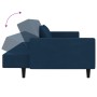 2-Sitzer-Schlafsofa mit 2 Kissen und Fußstütze aus blauem Samt von vidaXL, Sofas - Ref: Foro24-3080634, Preis: 331,87 €, Raba...