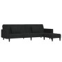 2-Sitzer-Schlafsofa mit 2 Kissen und Fußstütze aus schwarzem Samt von vidaXL, Sofas - Ref: Foro24-3080641, Preis: 348,35 €, R...