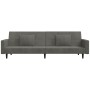 2-seater sofa bed with two dark gray velvet cushions by vidaXL, Sofas - Ref: Foro24-337452, Price: 247,49 €, Discount: %