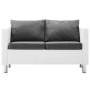 2 Seater Sofa in White and Light Gray Faux Leather by vidaXL, Sofas - Ref: Foro24-247171, Price: 256,41 €, Discount: %