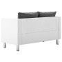 2-Sitzer-Sofa aus weißem und hellgrauem Kunstleder von vidaXL, Sofas - Ref: Foro24-247171, Preis: 256,41 €, Rabatt: %