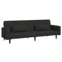 Sofá cama de 2 plazas con dos almohadas tela negro de vidaXL, Sofás - Ref: Foro24-337491, Precio: 262,79 €, Descuento: %