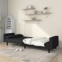 Sofá cama de 2 plazas con dos almohadas tela negro de vidaXL, Sofás - Ref: Foro24-337491, Precio: 262,79 €, Descuento: %