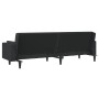 Sofá cama de 2 plazas con dos almohadas tela negro de vidaXL, Sofás - Ref: Foro24-337491, Precio: 262,79 €, Descuento: %