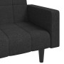 Sofá cama de 2 plazas con dos almohadas tela negro de vidaXL, Sofás - Ref: Foro24-337491, Precio: 262,79 €, Descuento: %