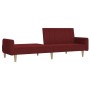 2-Sitzer-Schlafsofa mit Fußstütze aus rotem Stoff von vidaXL, Sofas - Ref: Foro24-3080716, Preis: 251,32 €, Rabatt: %