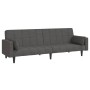 2-Sitzer-Schlafsofa mit 2 Kissen und Fußstütze aus dunkelgrauem Stoff von vidaXL, Sofas - Ref: Foro24-3080674, Preis: 334,99 ...