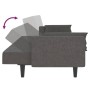 2-Sitzer-Schlafsofa mit 2 Kissen und Fußstütze aus dunkelgrauem Stoff von vidaXL, Sofas - Ref: Foro24-3080674, Preis: 334,99 ...