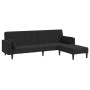 2-Sitzer-Schlafsofa mit 2 Kissen und Fußstütze aus schwarzem Samt von vidaXL, Sofas - Ref: Foro24-3080703, Preis: 355,27 €, R...