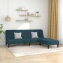 2-Sitzer-Schlafsofa mit Fußstütze aus blauem Samt von vidaXL, Sofas - Ref: Foro24-3080685, Preis: 266,02 €, Rabatt: %