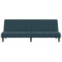 2-Sitzer-Schlafsofa mit Fußstütze aus blauem Samt von vidaXL, Sofas - Ref: Foro24-3080685, Preis: 266,99 €, Rabatt: %