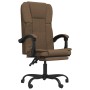 Silla de oficina reclinable de tela marrón de vidaXL, Sillas de oficina - Ref: Foro24-349616, Precio: 93,99 €, Descuento: %