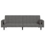 Sofá cama de 2 plazas con dos almohadas tela gris claro de vidaXL, Sofás - Ref: Foro24-337489, Precio: 250,22 €, Descuento: %