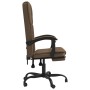 Silla de oficina reclinable de tela marrón de vidaXL, Sillas de oficina - Ref: Foro24-349616, Precio: 93,10 €, Descuento: %